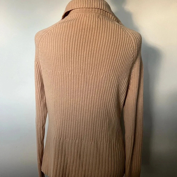 Vintage Ribbed Zip-Up Cardigan Jacket by Evie (XL) - Picture 2 of 4